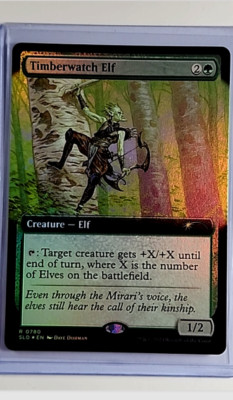 2023 MTG Magic the Gathering Secret Lair Extended Art Foil #780 Timberwatch Elf