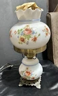 Hurricane Milk Glass Lamp Vintage Style- Parlor Gone With The Wind