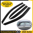 Window Visor Sun Rain Deflector Guard For 2003-2007 Honda Accord 4-Door Sedan