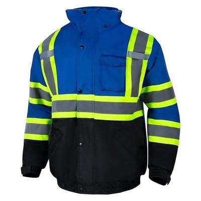 VENDACE High Visibility Reflective Safety Jackets Men Sherpa Fleece Lining Large