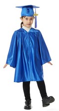 Kindergarten Graduation Gown Cap Set with Tassel 2026 30 Royal Blue