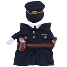Pet Cosplay Outfit, Funny Dog Cat Party Costume Puppy Uniform M, black