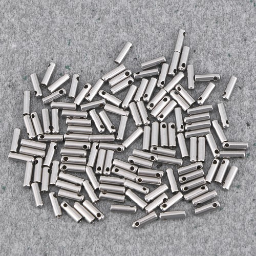 100Pcs Chain Connector for Jewelry Making Stainless Steel Cord Ends Bead Caps - Picture 8 of 11