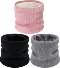 3 Pack Neck Warmer Gaiters for Men Women Windproof Warm Thermal Fleece Face Ski