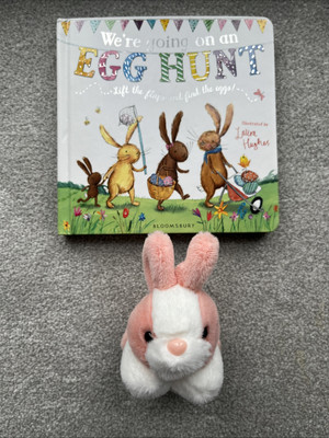 Easter Gift We re Going on an Egg Hunt Lift The Flap Board Book & Cute Bunny Toy