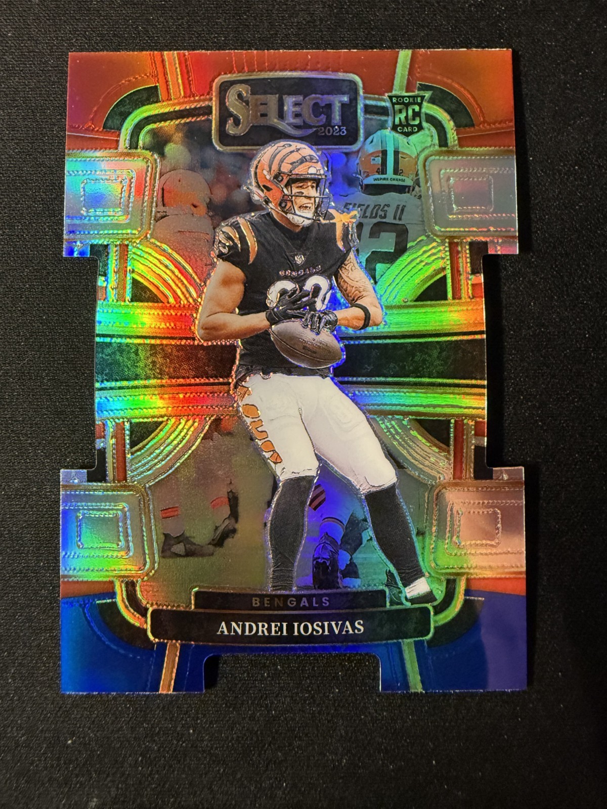 2023 Panini Select - Concourse Andrei Iosivas #21 Red & Blue Prizm Die-Cut (RC)