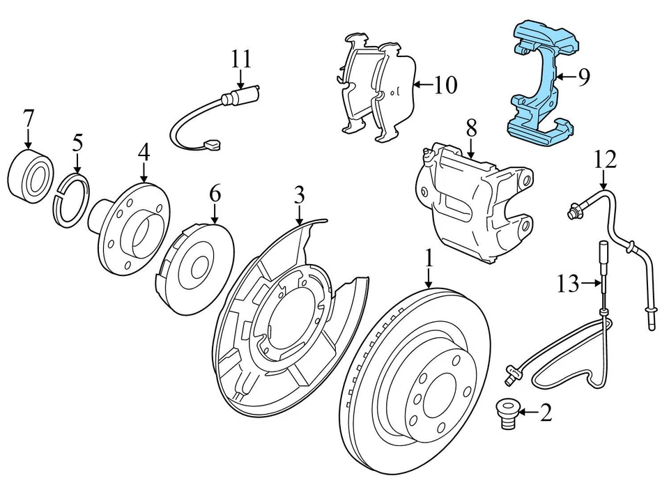 2013-2015 BMW 335I XDRIVE - LEFT REAR Brake Caliper 6850973 - Image 4 of 4