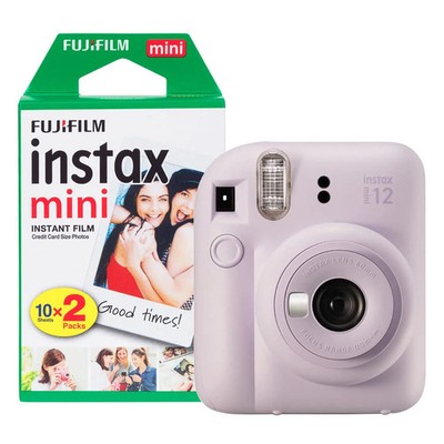Fujifilm Instax Mini 12 Sofortbildkamera mit 20 Schuss Film Pack - Lilac Purple