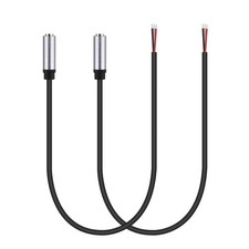  2 Pack 1ftReplacement 3.5mm Female Jack to Bare Wire Open End TRS 3 Pole St...