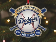 🔥Dodgers World Series Champions 2025 Christmas Ornament, Back-to-Back Champions