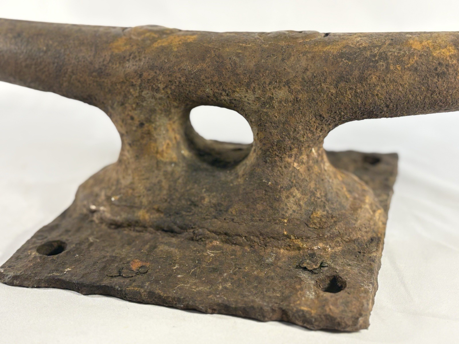 Antique Cast Iron Nautical Dock Cleat 30lb Ship Mooring Boat Rope Tie Marine USA