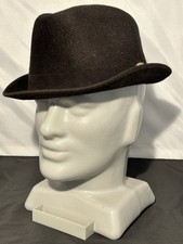 Vintage 7 1/4 58 VANZINA Dark Brown Mens Fur Felt Trilby Fedora Pavina Italy