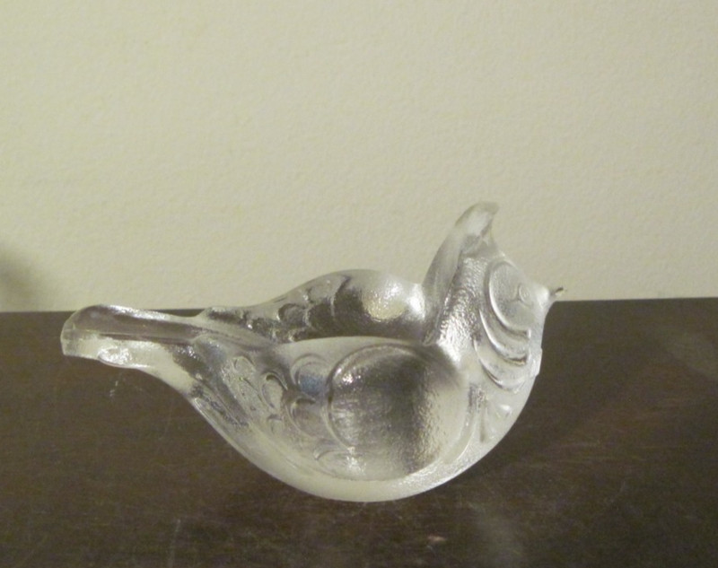 MCM Bjorn Wiinblad Rosenthal Studio-Line Crystal Sparrow Candle Holder Glasspatz