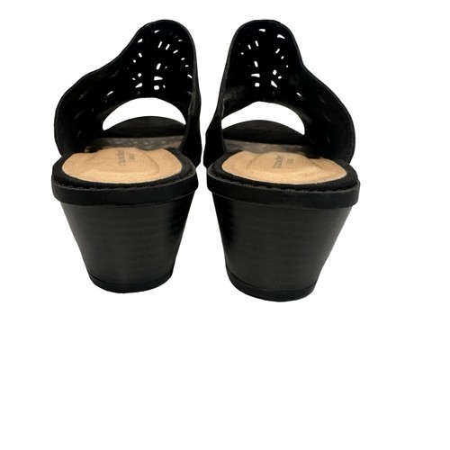 CloudWalkers By Avenue Penny sandali neri in ecopelle da donna US 13W - Foto 7 di 22