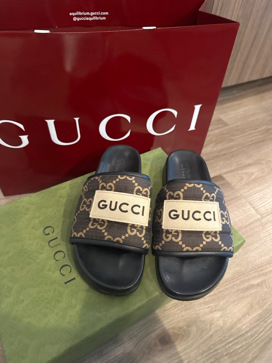 Gucci GG slide sandal Ebony | eBay