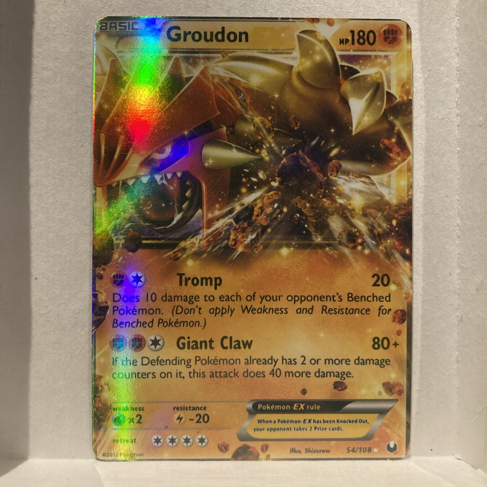 Groudon EX 54/108 Dark Explorers Holo