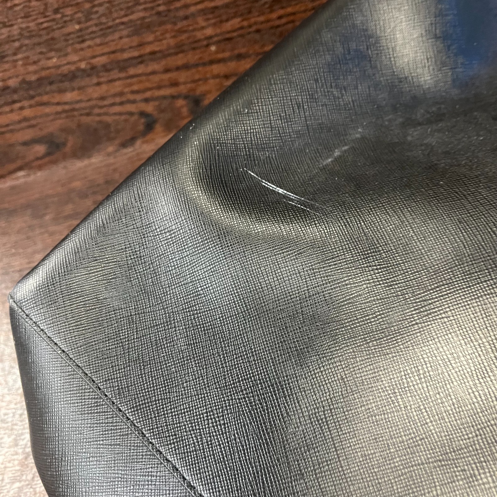 Kate Spade Women's Saffiano Leather Tote Bag Black Large Shoulder Purse Work thumbnail 11