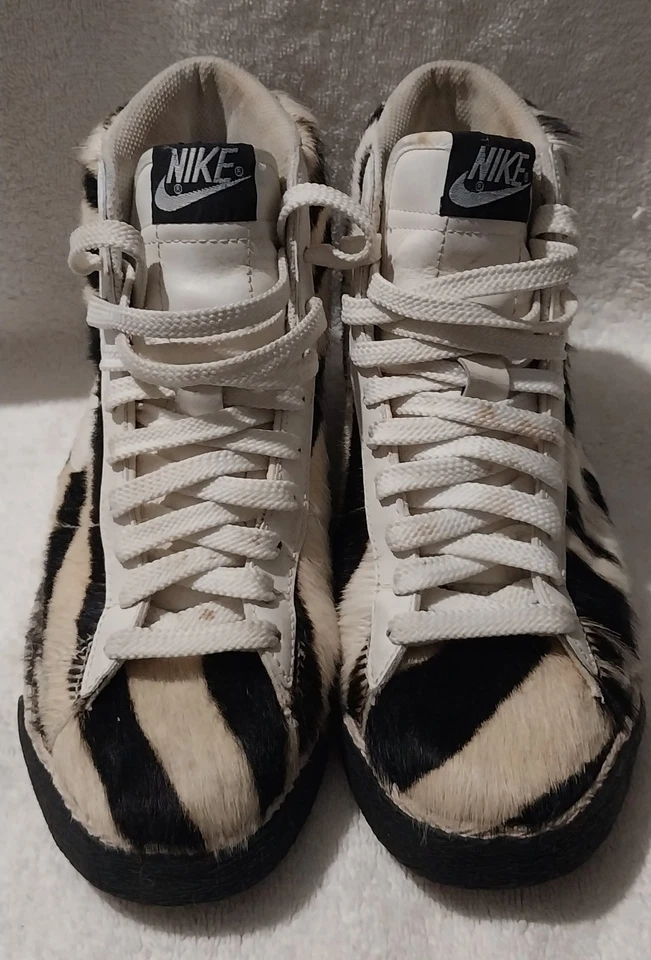 NIKE 2007 BLAZER PREMIUM HI TOP 316959-111 ZEBRA SNEAKERS SIZE 7.5 NO BOX - Image 2 of 4