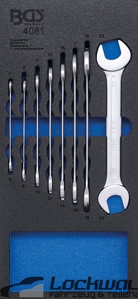 Bgs Werkstattwageneinlage 1/3: Doppel-MaulschlüSsel-Satz Sw 6 - 22 Mm | 8-Tlg.-image