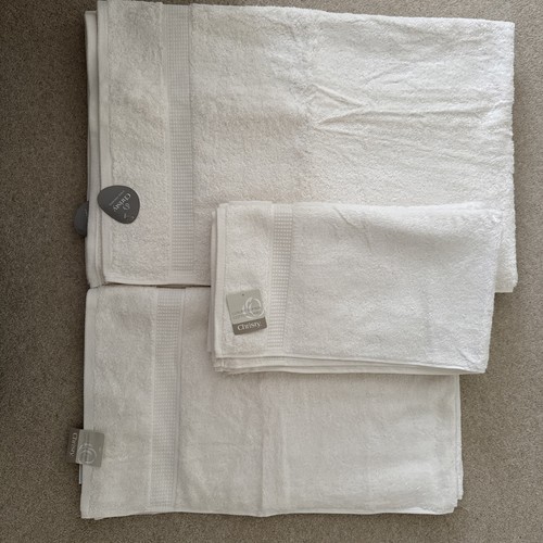 BNWT Set of Six Towels by Christy in Gorgeous Ivory Luxury Supimo Cotton - Picture 9 of 21