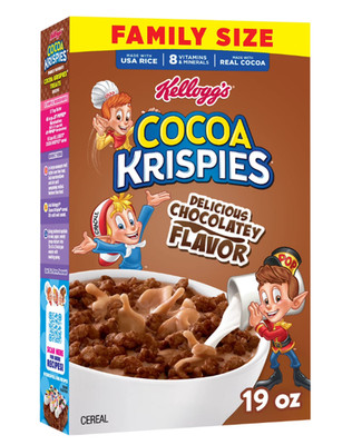Kellogg's Cocoa Krispies Breakfast Cereal, Kids Snacks, Family Breakfast 19 OZ