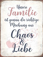 Holzschild 40X30 Cm Unsere Familie Deko Geschenk Holz Schild
