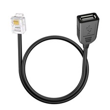 Rj11 6p4c Male to USB Female Telephone Line Adapter 4-Pin Telephone Communica...