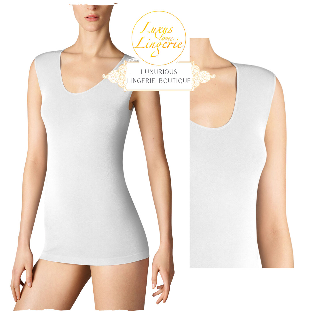 Sydney Top by Wolford XS White Classic Elegance Sleeveless with Modal