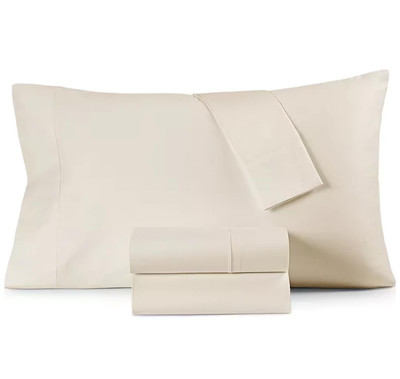 Hotel Collection 525 Thread Count Ivory Egyptian Cotton King Flat Sheet