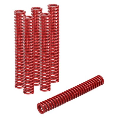 6pcs Die Spring 1/2'' OD x 3.5'' Length Alloy Steel SMH2014 Mould Spring, Red