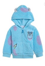 Disney Monsters Inc. boys 6 Sulley Cozy Sherpa Zip Up Cosplay hoodie NEW Mike