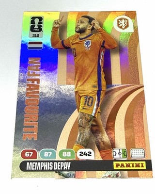 Memphis Depay Netherlands Panini Adrenalyn XL Fan Favourite Card 310 2026