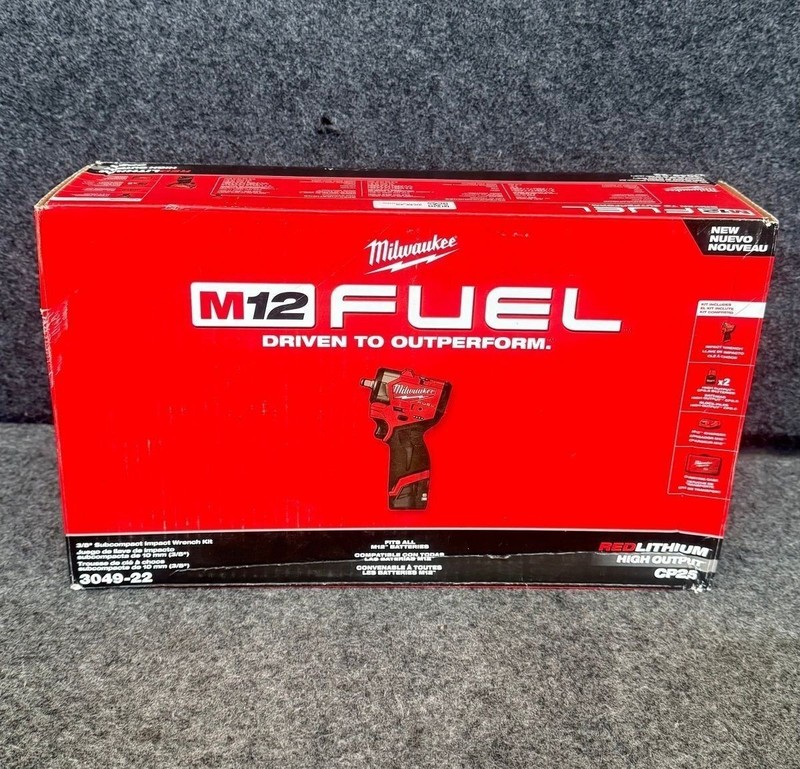 MILWAUKEE M12 FUEL 3/8 Inch Subcompact Impact Wrench Kit 3049-22