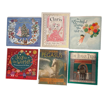 Lot 6 Childrens Hardcover Books Joy to the World Nutcracker Claris Pegasus Twins