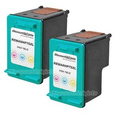 2Pk for HP CB338WN Color Ink Cartridge for HP 75XL Cartridge PhotoSmart C4288