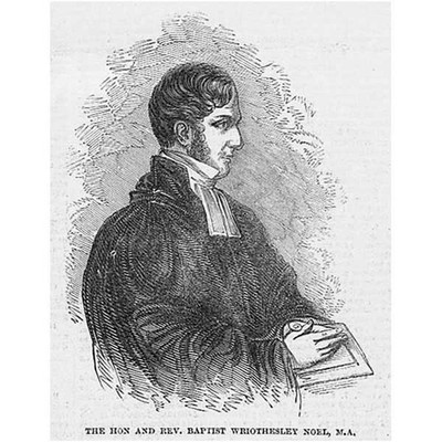 Baptist Reverend Wroithesley Noel - antiker Druck 1849