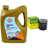 MotoröL Set Gulf Formula Ule 5W-40 4 Liter + ÖLfilter FüR Toyota Yaris Corolla