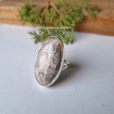 Real Crazy Lace Agate Gemstone Ring 925 Sterling Silver Wedding Gift Ring PG6809