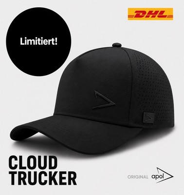 NEU&LIMITIERT! apol BLACKOUT CLOUD TRUCKER CAP-100% wasserfest-waschbar-schwarz