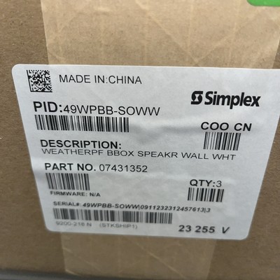 49WPBB-SOWW SIMPLEX Box Of 3