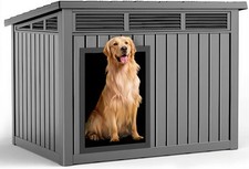 Large Dog House Outdoor for Indoor with Weatherproof  Removable Roof,Fits Small