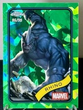 2025 Topps Chrome Marvel Green Sapphire 🔥86/99🔥 Rhino #39 Amazing Spider-Man