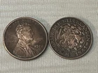 1921 - S Lincoln Wheat Cent Coin XF And 1941 Netherlands Cent Two Coin Set