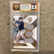 2016 Panini Elite Extra Triple Materials Alex Bregman Holo Gold /99 (MEM, RC)