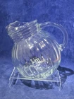 Vintage Anchor Hocking Ribbed Tilted Ball Pitcher - "Melon" Ice Lip Tilted Pitch