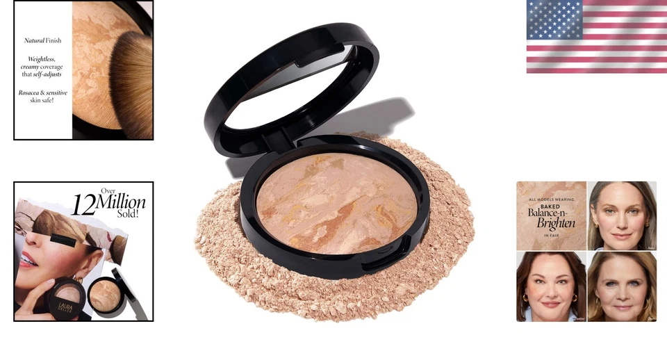 Laura Geller Balance-n-Brighten Baked Foundation in Fair - Weightless & Flawless - Image 2 of 4