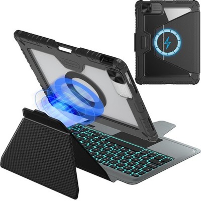 Nillkin for iPad Pro 11'' 2024 Case with Magic Keyboard Detachable Magnetic,Black