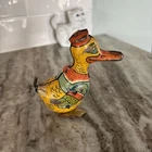 Vintage J. Chein Mechanical Tin Litho Walking Duck Windup Toy