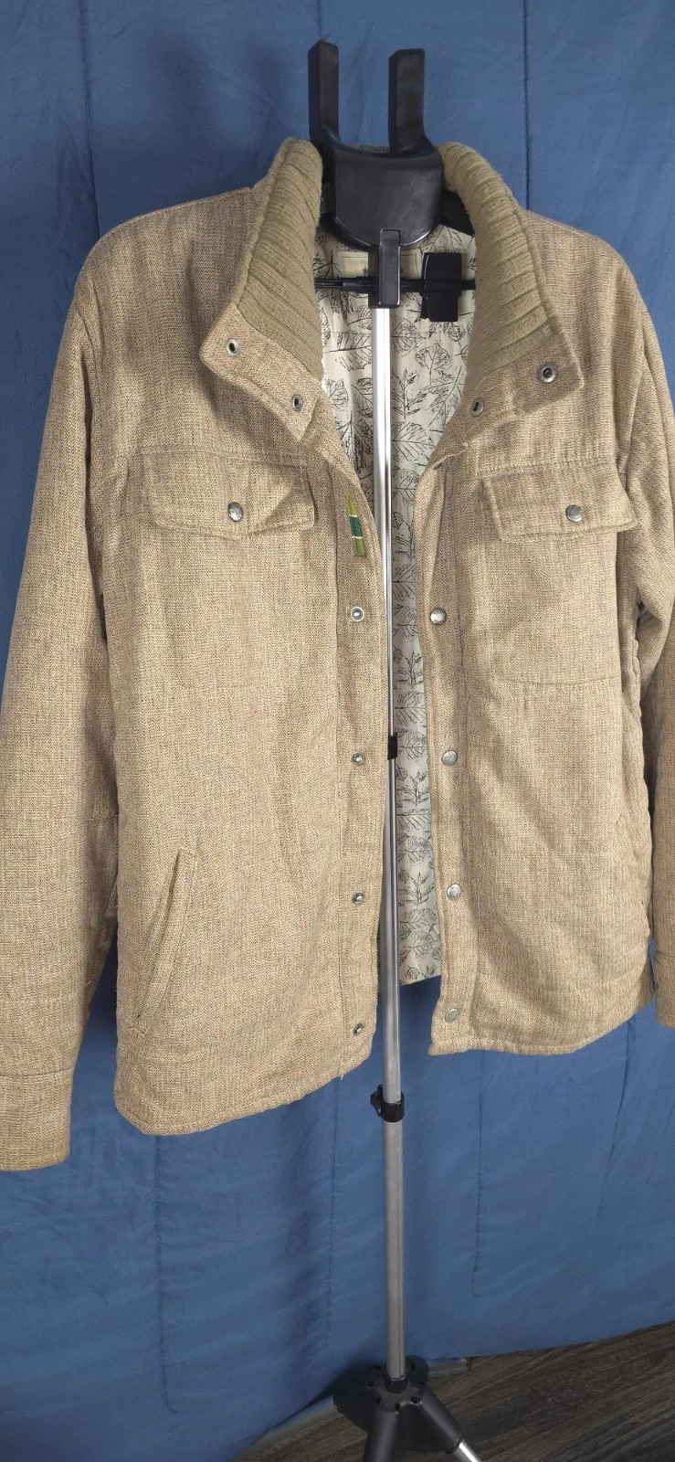 Vintage Planet Earth Hemp Blend Jacket Mens Medium Tan Utility Skate Gorpcore image 18