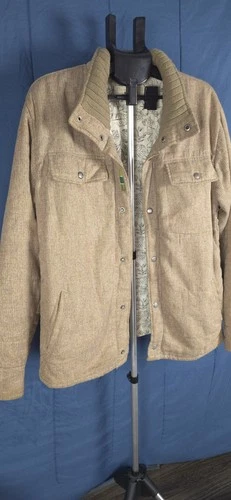 Vintage Planet Earth Hemp Blend Jacket Mens Medium Tan Utility Skate Gorpcore image 18